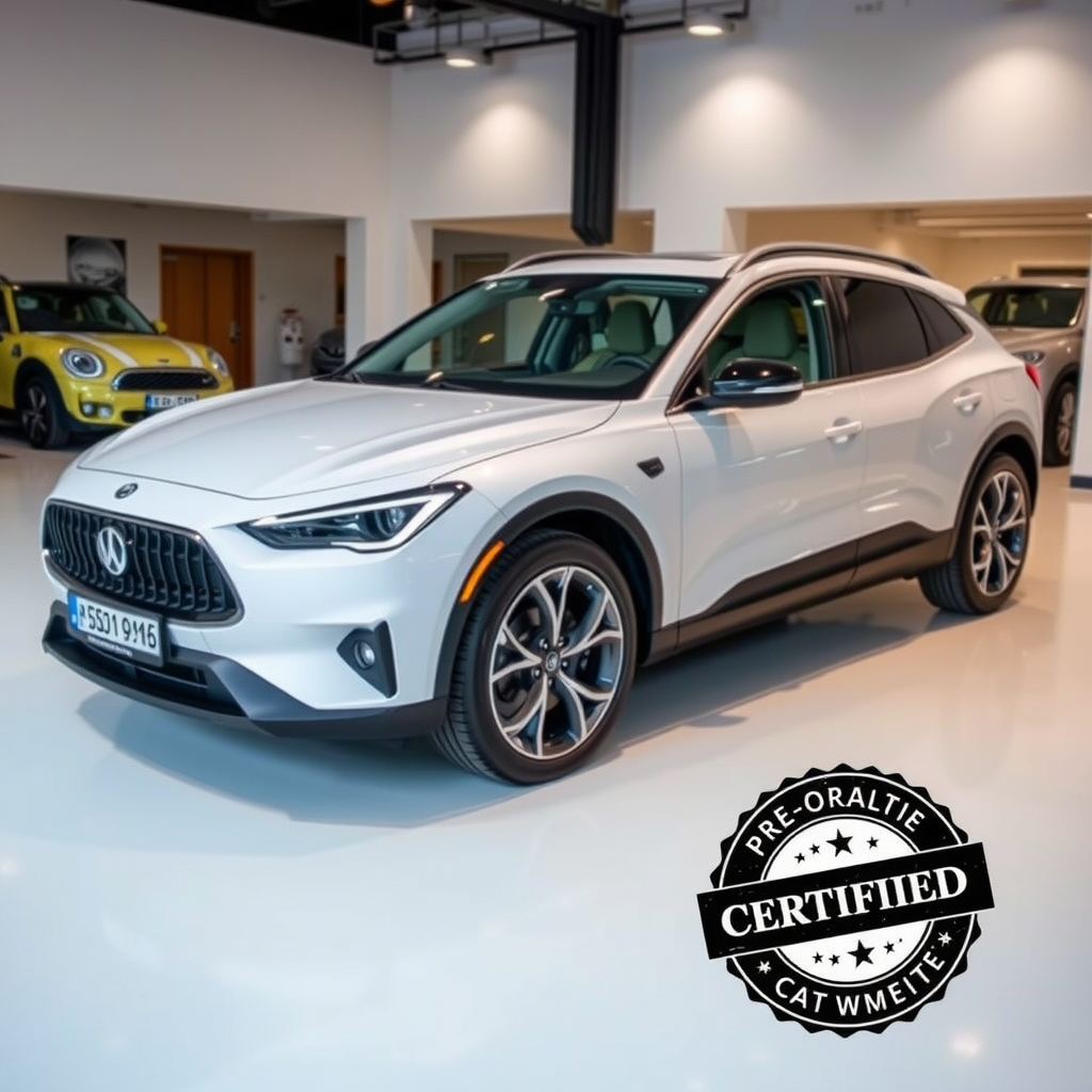 Vehículo certificado pre-owned en concesionario argentino con sello de garantía y certificación de calidad, mostrando inspección profesional y documentación completa