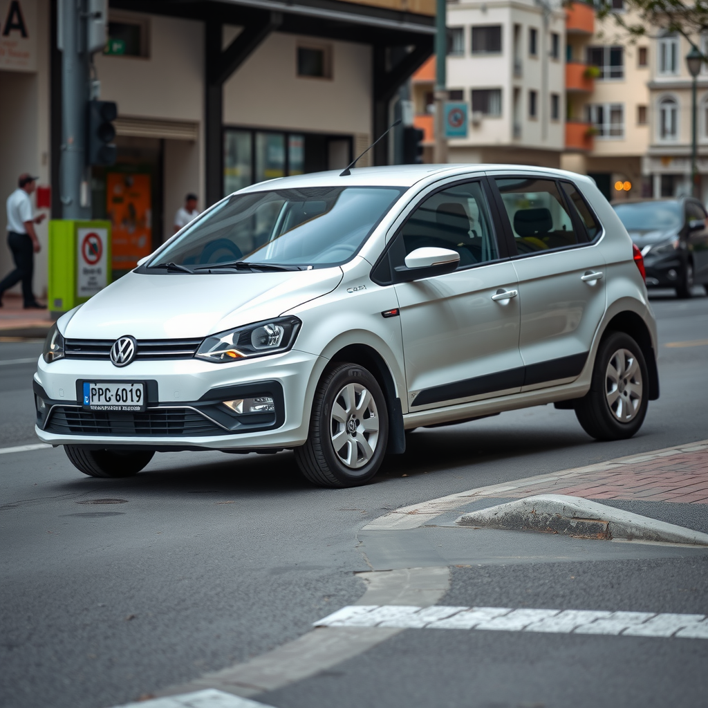 Volkswagen Gol Trend blanco modelo 2017 de producción nacional argentina, fotografiado en calle urbana de Córdoba, mostrando diseño compacto y práctico ideal para ciudad